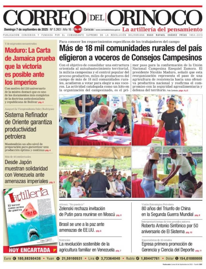 Edición Impresa Correo del Orinoco N° 5.263