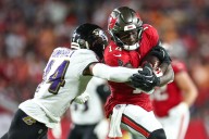 Deadspin | Bucs' Baker Mayfield, Chris Godwin, Tristan Wirfs active vs. Eagles