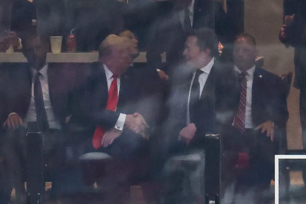 President Trump, Elon Musk reunite at Charlie Kirk funeral service after bitter feud