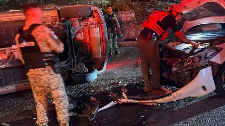 Fuerte choque deja dos personas lesionadas en la colonia Nuevo Culiacán