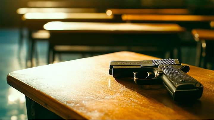 Llevó el arma de su papá policía a la escuela: tiene 12 años y cursa sexto grado