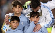 Thiago, Mateo y Ciro acompañaron a papá Lionel en una previa muy especial