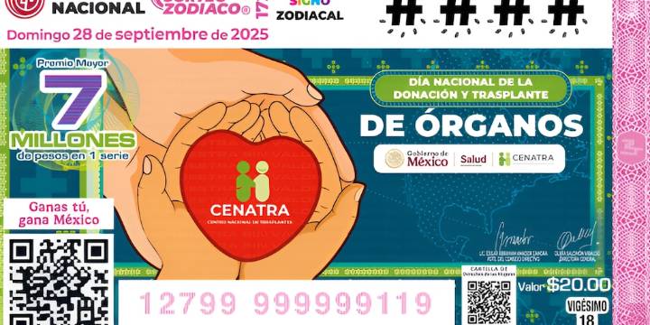 Lotería Nacional Resultados Sorteo Zodiaco 1720 domingo 28 de septiembre 2025
