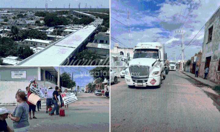 “Inútil” viaducto elevado de Progreso, tráileres no lo usan: vecinos alertan riesgos