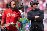 Robert Saleh, Liam Coen get into heated postgame spat