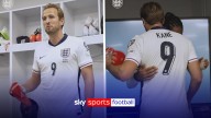 Harry Kane presents England cap to Djed Spence in emotional dressing room footage