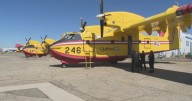 Super Scooper aircraft, pilots from Quebec arrive in Los Angeles County for annual firefighting partnership