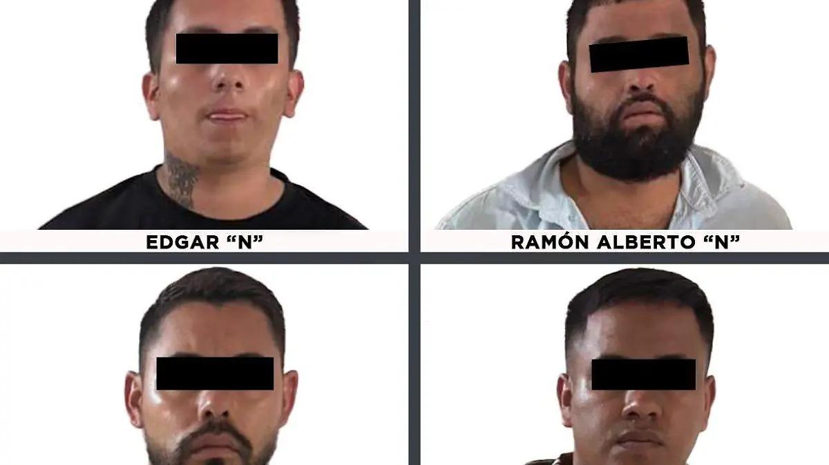 Detienen a cuatro presuntos responsables de robos con violencia en municipios del Edomex