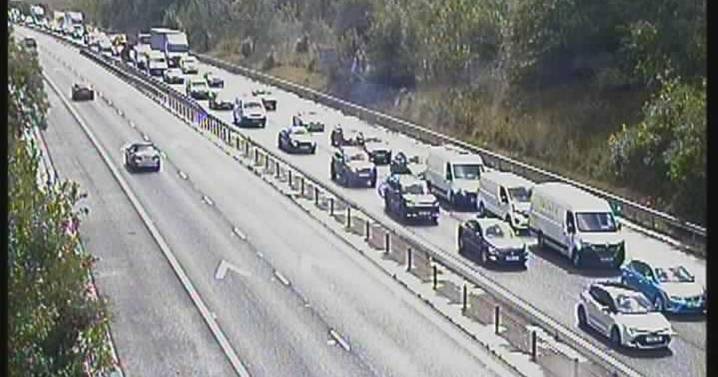 Four miles of traffic as crash blocks road on Cambs border