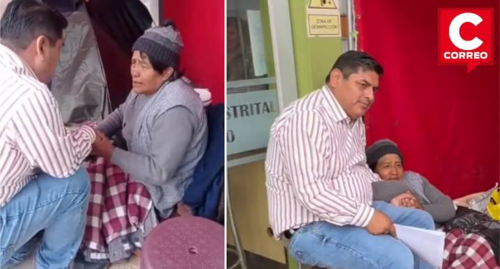 Proveedor que protestó encadenado en Huancayo regresa para apoyar a adulta mayor en huelga