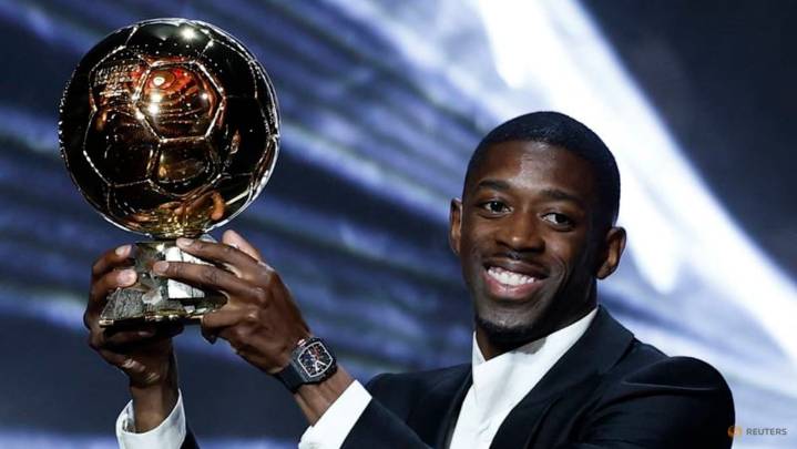 Paris St Germain and France forward Dembele wins Ballon d'Or