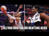 Aliyah Boston on her HISTORIC playoff performance against the Aces 👏