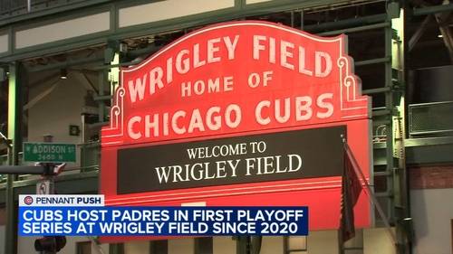 Chicago Cubs set to take on San Diego Padres in first MLB playoff game at Wrigley Field since 2020
