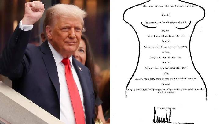 Demócratas publican supuesta carta de cumpleaños de Trump a Jeffrey Epstein
