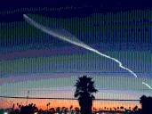 SpaceX rocket launch visible across San Diego County