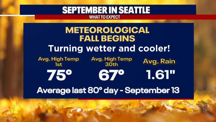 Warm Seattle weather for first week of September