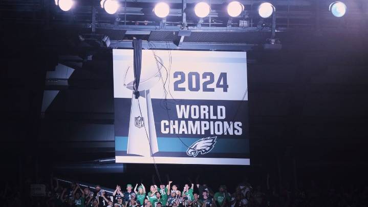 Eagles unveil 2024 Super Bowl banner amid fireworks before NFL opener against Dallas