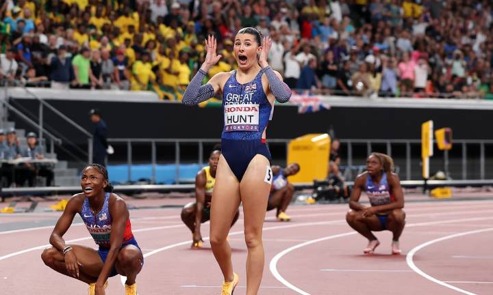 World Athletics Championships: Silver medal 'only the beginning' for 'track goddess' Amy Hunt