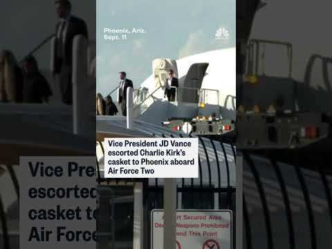 VP Vance arrives in Arizona with Charlie Kirk's casket