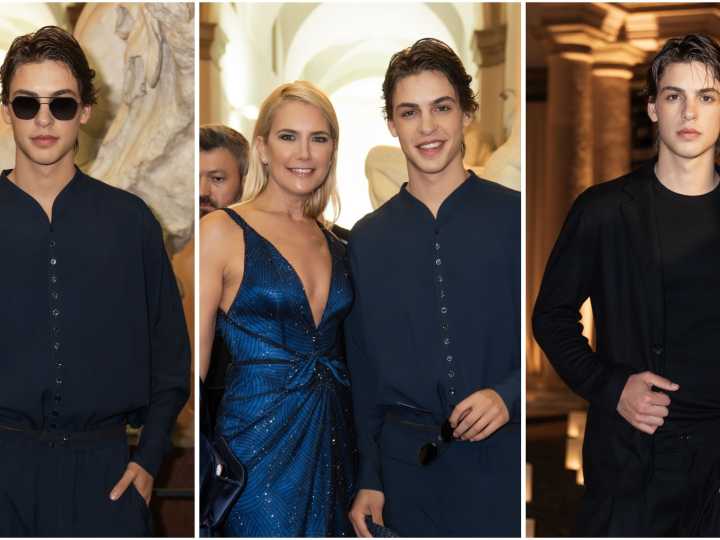 Benicio Gravier, el hijo de Valeria Mazza, debutó como modelo en el desfile de Armani en Milán