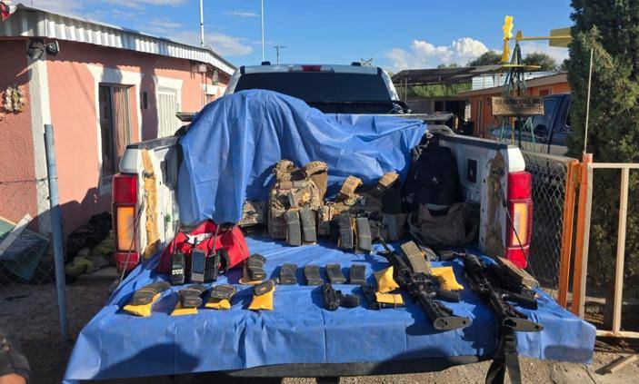 Tras balacera en La Caseta; aseguran armas y equipo táctico