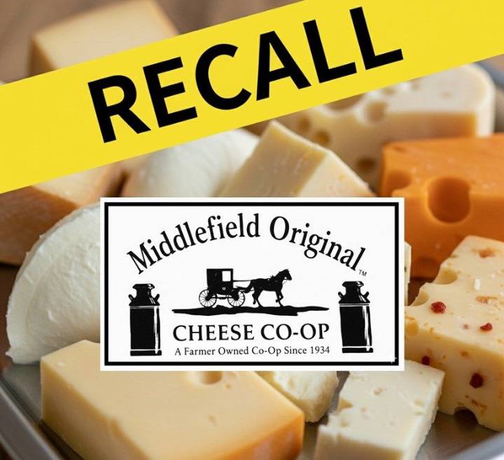 Middlefield Cheese Co-Op expands cheese recall due to Listeria concerns