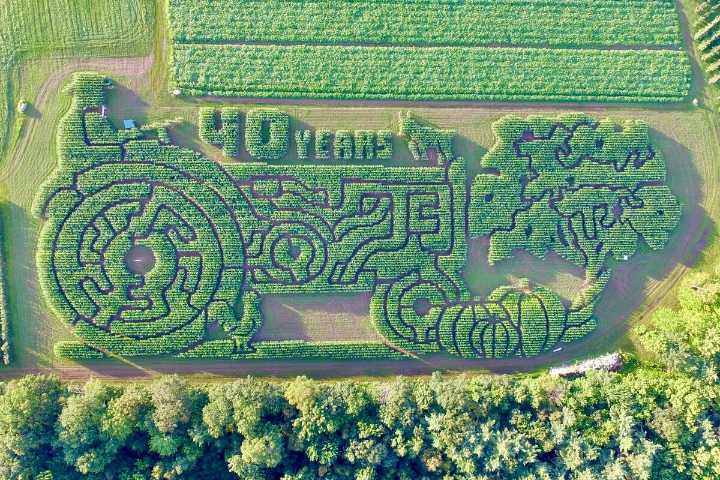 Photos: Treworgy orchard’s intricate corn mazes over the years