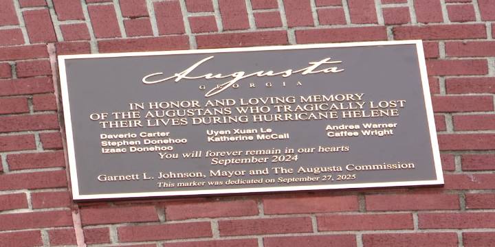 ‘It’s made us stronger:’ Augusta installs marker, honoring those lost from Helene