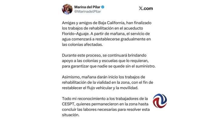 Concluyó la reparación de la fuga en el acueducto y el jueves regresa el agua