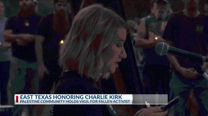 Residents of Palestine gather to remember Charlie Kirk's legacy