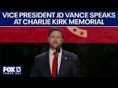 Vice President JD Vance speaks at Charlie Kirk memorial