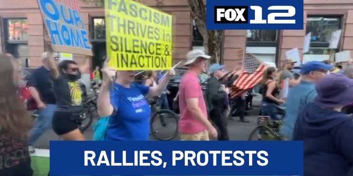Portlanders rally, protest as Trump invokes Title 10 to deploy troops into city