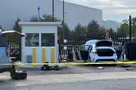 Driver rams car into FBI building gate in Pittsburgh and leaves behind an American flag