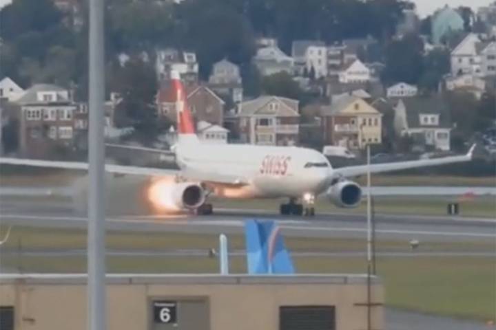 Plane 'Immediately Aborts' Takeoff After Flames Spurt from Engine at Boston Airport