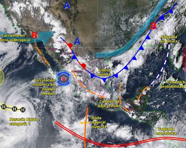 Clima en México hoy 26 de septiembre de 2025: Prevén más lluvias en estos estados