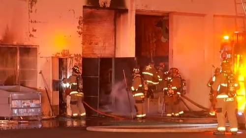 Businesses destroyed by fire at commercial building in southeast Fresno