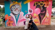 La viguesa Eva Casais luce el mejor mural del mundo