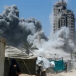 Israel ataca un rascacielos en Ciudad de Gaza:...
