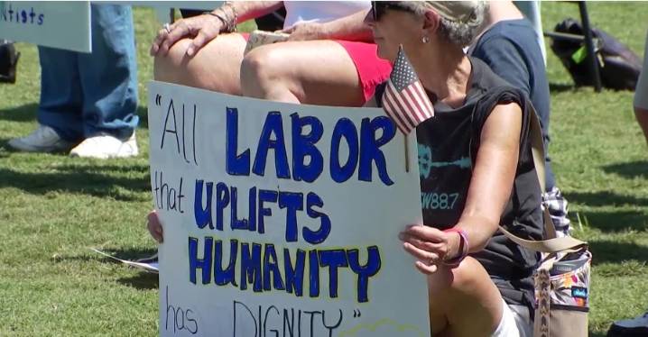 'Workers Over Billionaires' protest held in Greenville