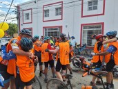 Metán recibió a los bici peregrinos de Córdoba y Trancas en su camino hacia el Milagro