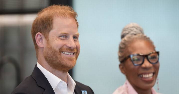 Prince Harry pictured smiling after first meeting with Charles in more than a year