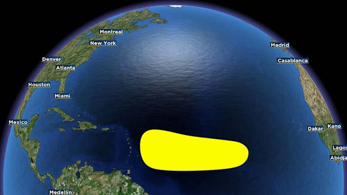 Tropics update: the faraway wave continues to weaken