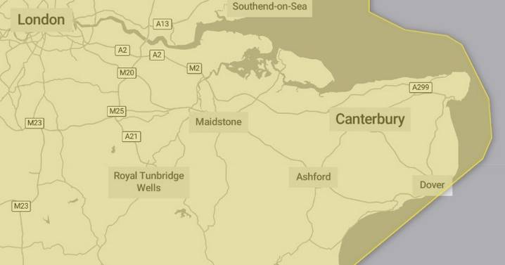 Kent braced for 70mph winds as Met Office weather warning extended