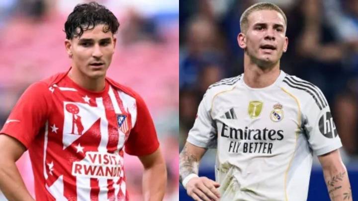 El Atlético de Julián Álvarez y el Real de Mastantuono reeditan el Derbi de Madrid