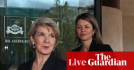 Australia news live: Julie Bishop says she intends to stay on as ANU after vice