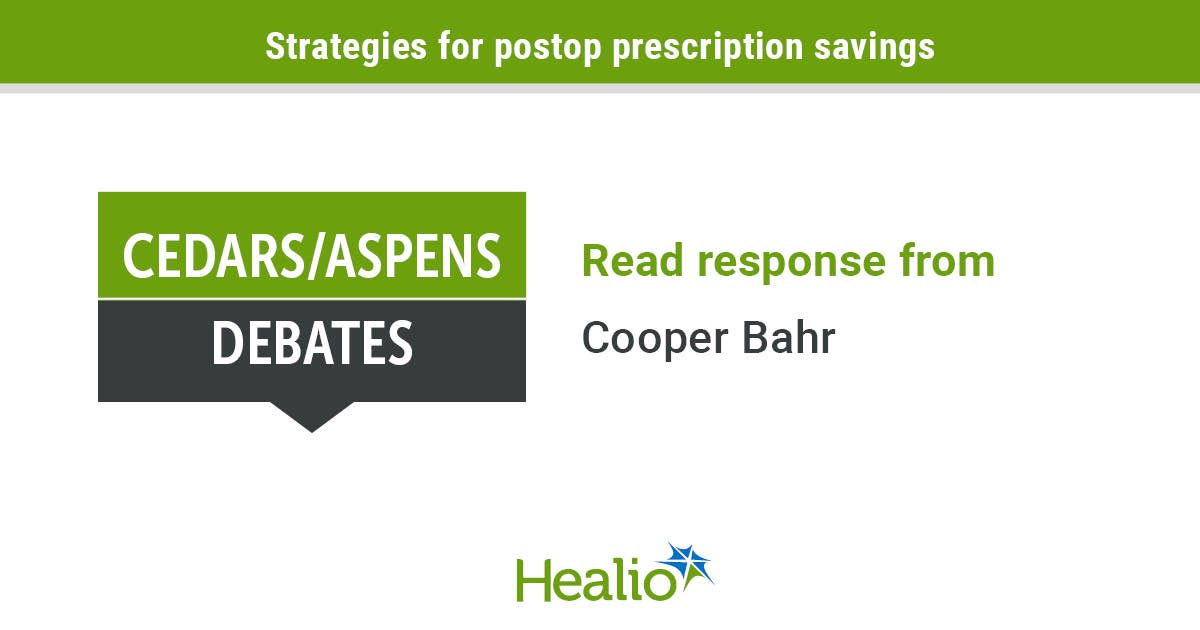 Strategies for postop prescription savings in Cataract Surgery