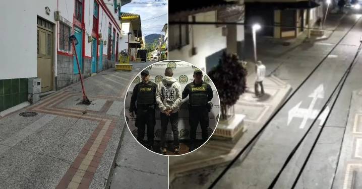 En pleno centro de Génova, hombre causó daños contra el alumbrado y fue capturado