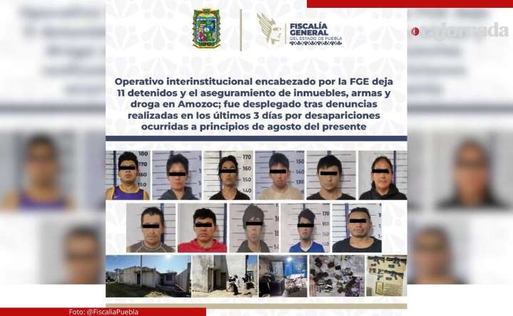 Fiscalía de Puebla detiene a presuntos implicados en desaparición de 11 hombres