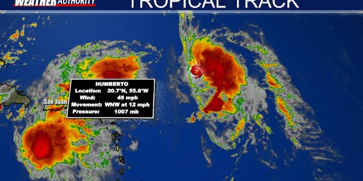 Tropical Storm Humberto Forms in the Atlantic