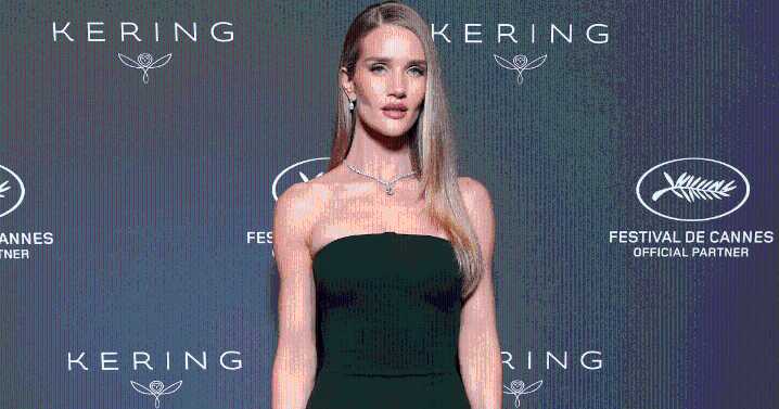 Photos: Rosie Huntington-Whiteley Serves Glam in Strapless, Slinky Dress At Venice Film Festival